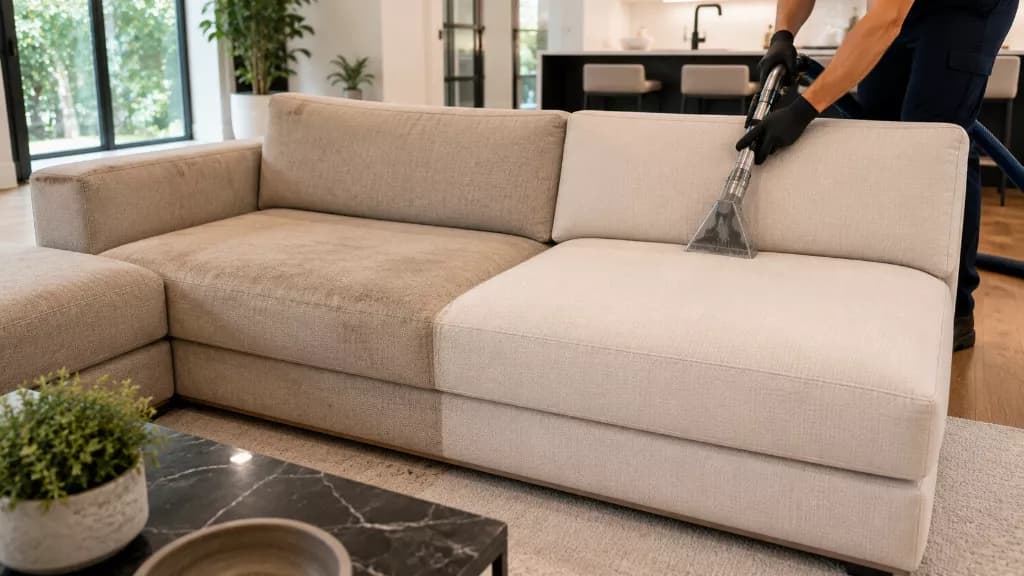 Sofa Cleaning Before & After