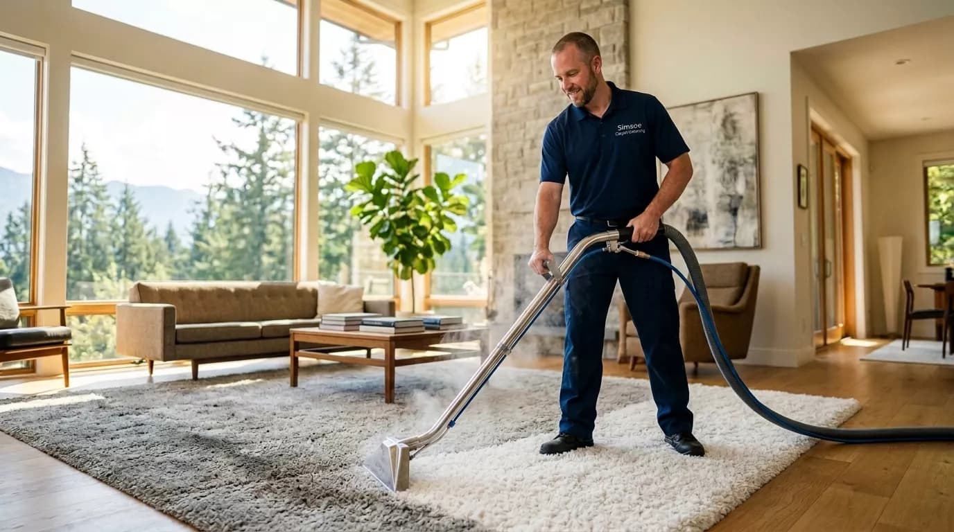 Simcoe Carpet Cleaning technician